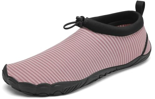 Mishansha Scarpe Scoglio Uomo Donna Scarpa da Mare Traspirante Antiscivolo Scarpette Acquatiche Asciugatura Rapida per Spiaggia Piscina Immersione Surf Nuoto Canottaggio, Rosa Accoppiato, 37 EU