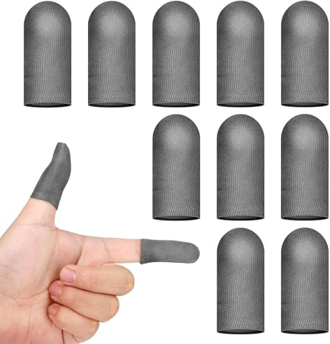 10st Gaming Finger Sleeves, Andningsbara Tummuffar för Gaming Anti-Svett Ultratunna Finger Covers för Phone Gaming Mobilspeltillbehör för Telefonenheter Surfplatta