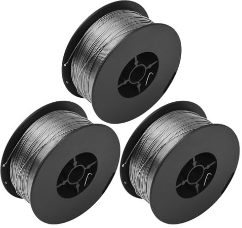 0.03-inch 6.61Lbs Flux Cored Wire Gasless Flux Cored Welding Wire Spool Self-Shielded 0.8mm 3kg/6.61Lbs （1kg*3pcs））