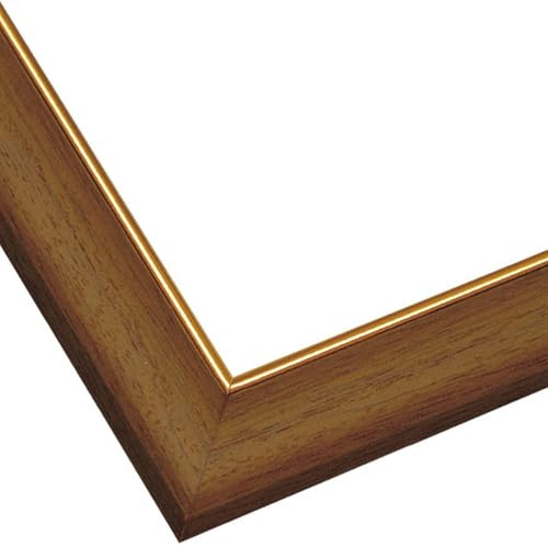 Beverly MP103-L Puzzle Frame with Hanging String with Wooden Gold Molle 19.7 x 29.5 inches (50 x 75 cm) (Panel No. 10), Walnut (Brown) [UV Protection Specifications/No Tools Required] Gold Molle