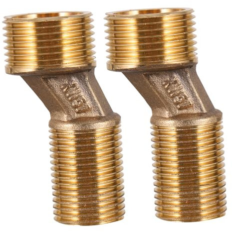 HEMOTON 2Stücke Dreifachhahn Ellenbogen mit Variablen Durchmessern Langlebige Messingfüße für Badewanneninstallation Anzupassen Reinigen für Vielfältige