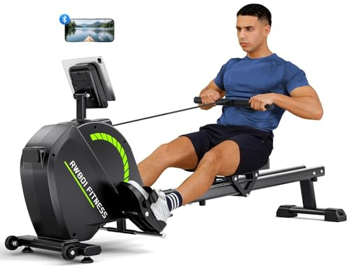 Dripex Magnetic Rowing Machine for Home Gym w/ 16 Levels Magnetic Resistance & Dual Slide Design,Home Rower w/LCD Monitor & 350LBS Weight Capacity,App supported,Perfect for Full-Body Muscle