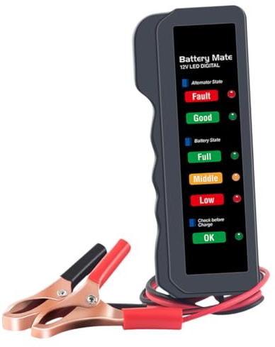 AKOOSY Tester Per Batteria Auto 12v Analizzatore Digitale Portatile Per Monitoraggio e Verifica Livello Carica Misuratore Prestazioni Batteria Per Auto e Camion