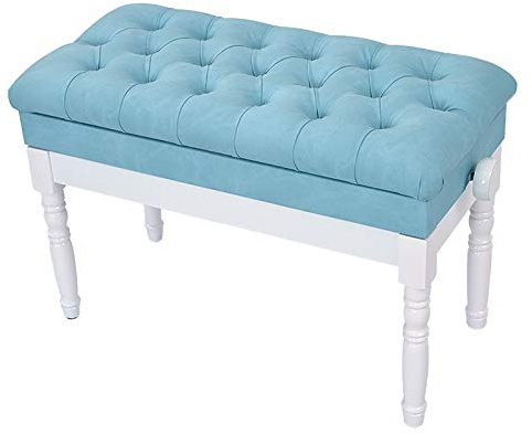 Pianopall Dubbel pianopall Keyboardbänk med förvaringsfack, Höjdjusterbar mjukknappad PU-lädersits, Typ a, Typ B,Type B