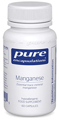 Pure Encapsulations - Manganese 8mg - Highly Bioavailable Essential Trace Mineral Manganese Supplement - 60 Vegetarian Capsules