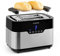 Klarstein Arabica Toaster - 920W, Touch-Bedienfeld, LED-Display, Auftau, Aufwärm- und Abbruchfunktion, Aufbackrost, Krümelschublade, Kabelaufwicklung, Edelstahl