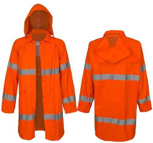 REIS Warnschutzjacke Regenjacke Arbeitsjacke Warnjacke Wetterjacke Orange (SAT-P) (XL)