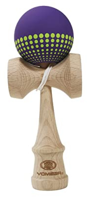 Yomega Pro Model Kendama – The Traditional Japanese Toss and Catch Skill Game with Rubberized Paint for Easier Skill Building Play (Purple)