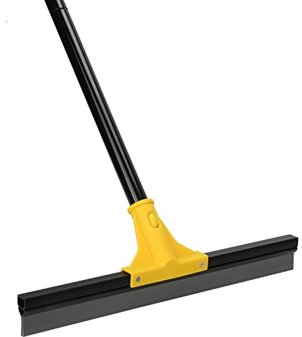 Floor Squeegee Outdoor Heavy Duty, 45 cm Rubber Squeegee Broom with Long Handle 163cm for Cleaning Garage Courtyard Bathroom Shower Glass Window Tile Concrete Deck Marble Water