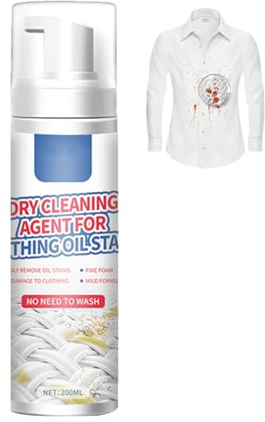 Dry Cleaning Spray,Stain Remover Spray for Clothes,Fabric Dry Cleaning Agent,Agent for Clothing Oil Stain,Dry Spot Cleaner for Clothes,