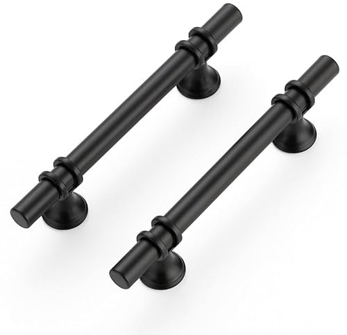 Ravinte 5 stycken möbelhandtag svarta skåphandtag 102 mm handtag för köksskåp dörrhandtag för köksskåp handtag möbler med rund bas lådhandtag