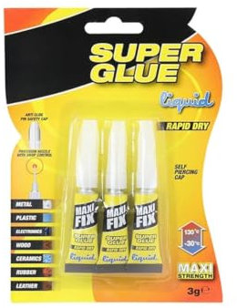 Ultra Fix 3 Pack Super Glue All Purpose, Superglue General Strong, Strong Adhesive Super Glue Gel, shoe glue, Metal glue, plastic glue, Leather glue, ceramic glue, wood glue strong for furniture