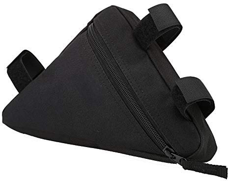 BSTCAR Bolsa Triangular para Bicicleta Oxford, Sillín Delantero de Liberación Rápida para Exteriores, Accesorios para Bicicleta, Bolsa de Herramientas Triangular de (Carácter Blanco