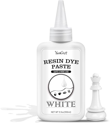 White Epoxy Resin Pigment Paste - 156g High Concentrated White Resin Dye Paste for Resin Ocean Waves, Cells, Lacing, UV Resin Art - Opaque Colour Pigment for Painting, Coaster, Crafts
