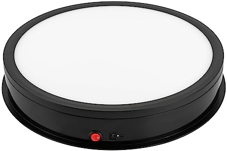 Piatto girevole elettrico, 42 cm, 50 kg, piatto girevole automatico con telecomando, 3 colori chiari, giradischi a 360°, per fotografia, display di gioielli, 100-240 V