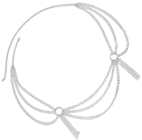 Tressify kroppskedja: Silver midja tillbehör, tofs, strand bikini