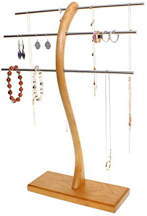 Schmuckbäumchen Schmuckständer Schmuckhalter Schmuckbaum Kirschbaum Holz für Armband Ketten und Ringe.Made in Germany …