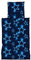 one-home Sterne Bettwäsche 135x200 cm Stars blau leuchtoptik Mikrofaser