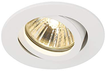 SLV NEW TRIA 68 rund, Indoor Deckeneinbauleuchte, QPAR51, weiß, 50W