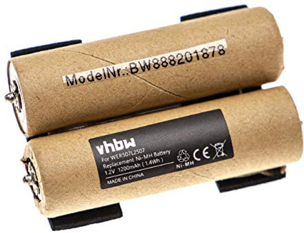 vhbw Akku kompatibel mit Panasonic ER147, ER146, ER507 Rasierer, Haarschneider (1200 mAh, 1,2 V, NiMH)