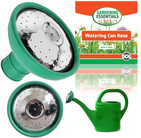 SOL Universal Watering Can Rose Head - Fine Spray Sprinkler Attachment | Easy attach and remove replacement head for outdoor watering cans, gentle spray for seedlings and gardening