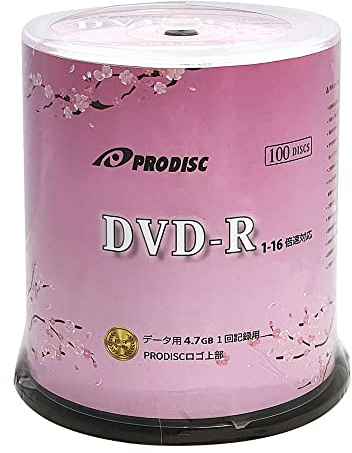 Prodisc DVD-R 16X Logo Datos en blanco Video Movie Medios grabables - 100 discos (edición limitada japonesa)