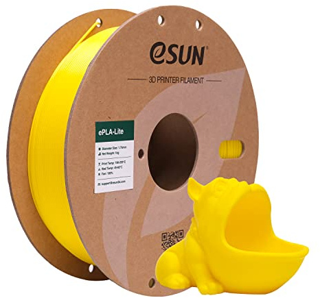 eSUN PLA Filament 1.75mm, 3D Printer Filament PLA Dimensional Accuracy +/- 0.03mm, 1KG Spool (2.2 LBS) 3D Printing Materials for Most FDM 3D Printers,Yellow