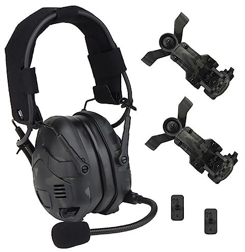 ACEXIER Casque tactique Bluetooth - Réduction du bruit - Pour casque OPS Core ARC et Wendy M-LOK - Casque de chasse - Accordage rechargeable (BCP)