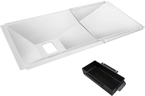 Denmay Bandeja universal para grasa con bandeja colectora, bandeja de goteo ajustable para barbacoa de gas de 3/4/5 quemadores de Charbroil, Dyna Glo, Nexgrill, Kenmore y más, bandeja recogegrasa (60