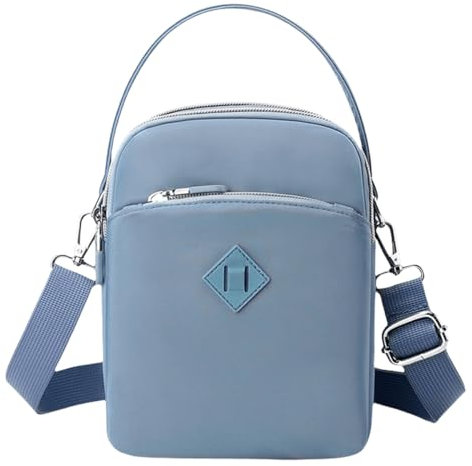 FAVORTALK Handytasche Zum Umhängen Damen Leichte - Kleine Umhängetasche Wasserdicht Crossbody Taschen Moderne Messenger Bag Frauen Schultergurt Lässige Reisetasche Blau DJB01108