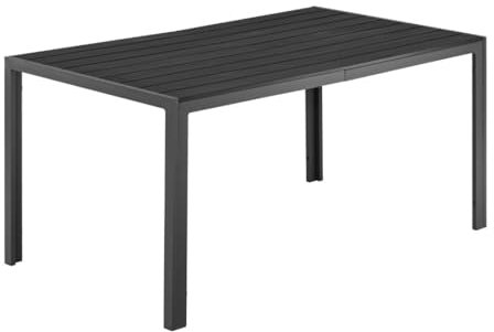 ALEOS. Aluminium Gartentisch 150 x 90 cm mit WPC Tischplatte, Model Milos, Tisch Esstisch