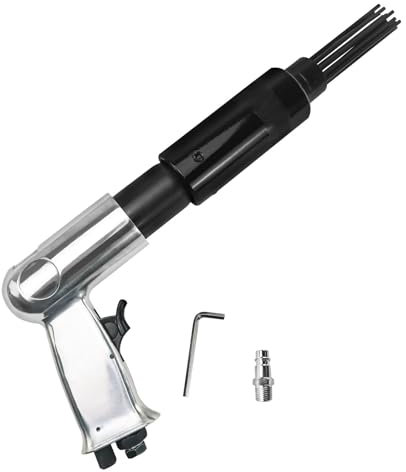 Druckluft Nadelentroster, Nadelpistole mit Nadelkopf 19 Nadeln Satz, Rostentferner Entroster Ersatzkopf, 2200 U/min 283 l/min