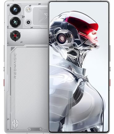 REDMAGIC 10S Pro 144Hz Gaming Handy, 5G Android Smartphone, 16GB RAM+512GB ROM, Snapdragon 8 Elite Leading Version, 6.85 1.5K Full Bildschirm Gaming Telefon, 50MP Kamera, 80W Ladegerät, Silber