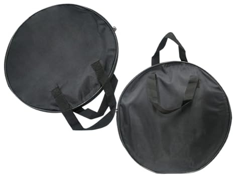 BESPORTBLE 2Pcs Drum Practice Pad Bag with Ergonomic Handle Oxford Cloth Instrument Storage Case for Dumb Drum Protection and Easy Transport