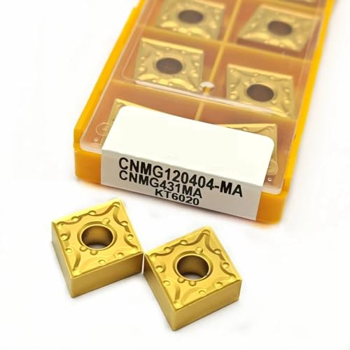 10 Uds CNMG120408 CNMG120404 Inserto De Carburo Para Herramienta Torneado Externo CNMG 120408 CNC Herramienta de Torno(CNMG120404 MA KT6020)