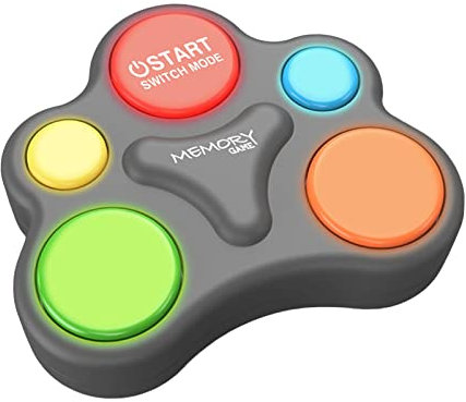 Harilla Elektronisches Gedächtnisspiel Gehirn-Gedächtnis-Training Pädagogisches Indoor-Spielzeug Reisen Wiederholen Sie den Farbspaß für Kinder ab 4 Jahren