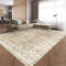 HOMFINE Vintage Teppich Wohnzimmer Waschbar - Kurzflor Waschbarer Teppich Super Weich rutschfest Blumen Design Groß Wohnzimmerteppich für Schlafzimmer Esszimmer Beige Braun 300 x 400 cm