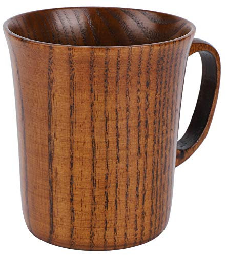 Qcwwy Pots/Tasses à café Poignée Faite à la Main Rétro Tasse en Bois Marron Tasses à Thé en Bois Tasse à Café Tasse à Vin pour Boire du Thé Café Vin Bière Boissons Chaudes Tasse d'eau