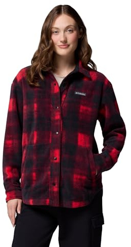 Columbia Damen Benton Springs Hemdjacke 2, Fleecejacke, bergrot omblur tonal, S