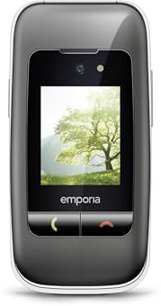 emporiaONE, Seniorentelefon, Klapphandy ohne Vertrag, Handy mit Notruftaste, 2,4 Zoll Display, Silber/Silbergrau