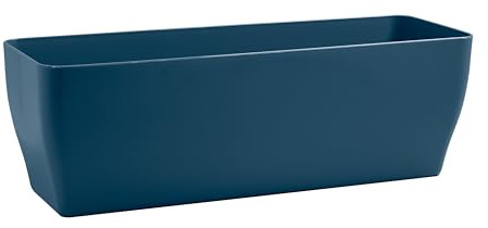 Veca Cassetta Living Matt 26 cm, Deep Blue, Fioriera per Balcone e Terrazzo, Finitura Opaca