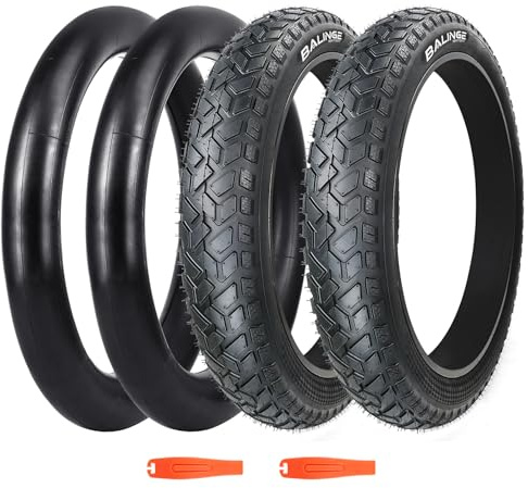 WEEROCK Neumático de bicicleta eléctrica resistente de 26 pulgadas, plegable, 26 x 4,0, para bicicleta eléctrica, bicicleta de montaña, todo terreno (2 neumáticos+2 mangueras)
