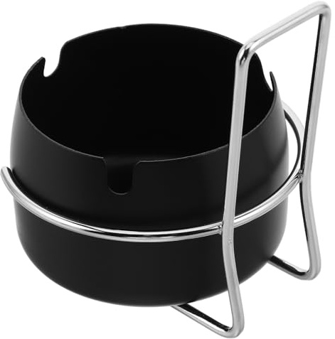 ULTECHNOVO Cenicero de Pared de Acero Inoxidable Negro, Diseño Moderno Minimalista, Fácil Mantenimiento, Uso Interior y Exterior para Baños y Bares