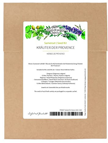Herbes de Provence - kit de semences avec 7 variétés pour cultiver le classique mélange d'herbes de la cuisine française