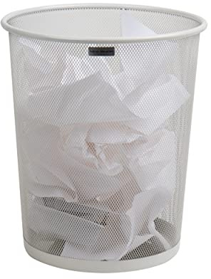 Mind Reader 1CIRGA-BLK Corbeille à déchets Ronde en métal Noir