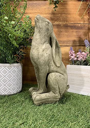 J and L Stone Ornaments STONE GARDEN MOON GAZING HARE ORNAMENT