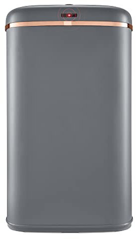 Tower T838010GRY Cavaletto Square Sensor Bin, 58L, Grey and Rose Gold