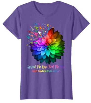 Fight Cancer In All Color Spread The Hope Find a Cure T-Shirt