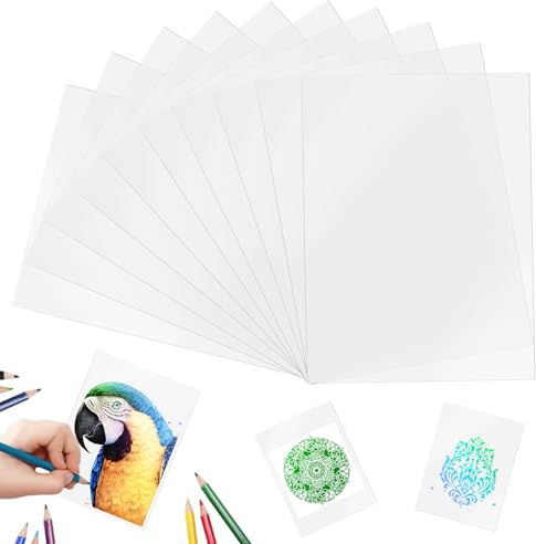 Hojas de Plástico de Mylar - Plantillas Transparentes Cuadradas para Bricolaje y Corte DIY
