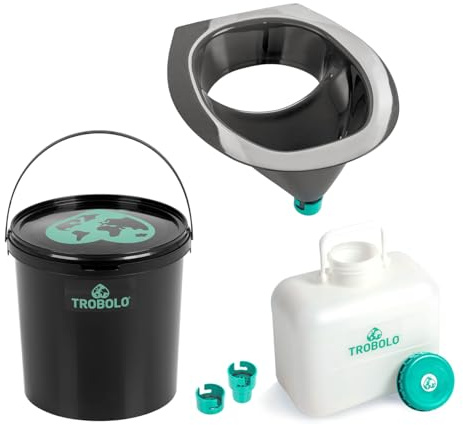 TROBOLO DIY Composting Toilet Set with Urine Diverter and Containers, Build Your Own Urine-Diverting Dry Toilet